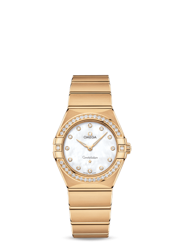 Omega Constellation Manhattan 28 Quartz Yellow Gold / MOP / Diamond